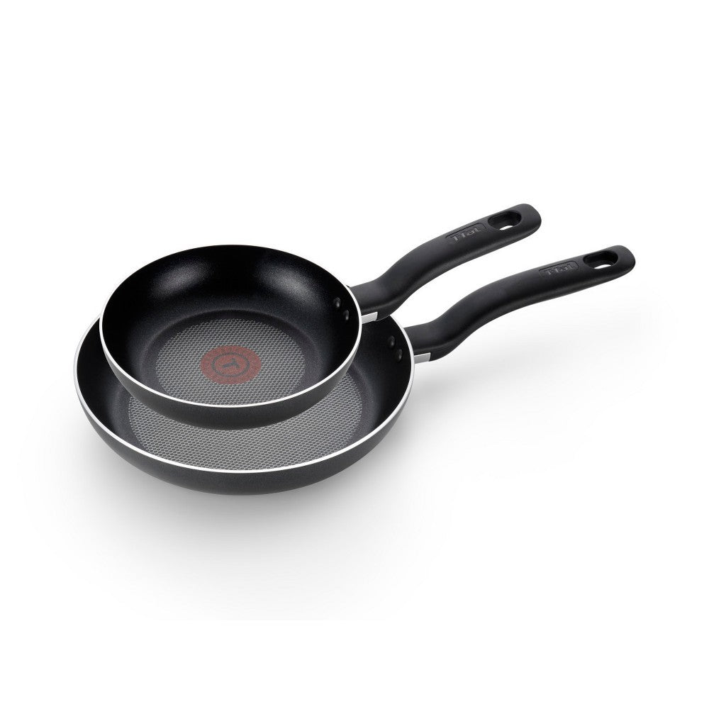T-fal 2pc Frying Pan Set, Simply Cook Nonstick Cookware Black - Bellso